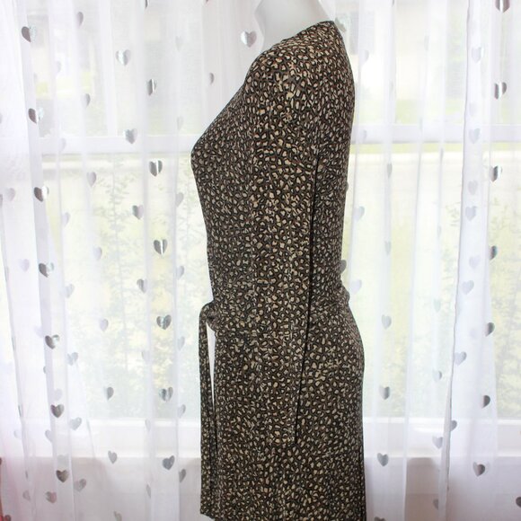 #507 Chico's Travelers Leopard Print Dress Size 2 (12) - Picture 3 of 9